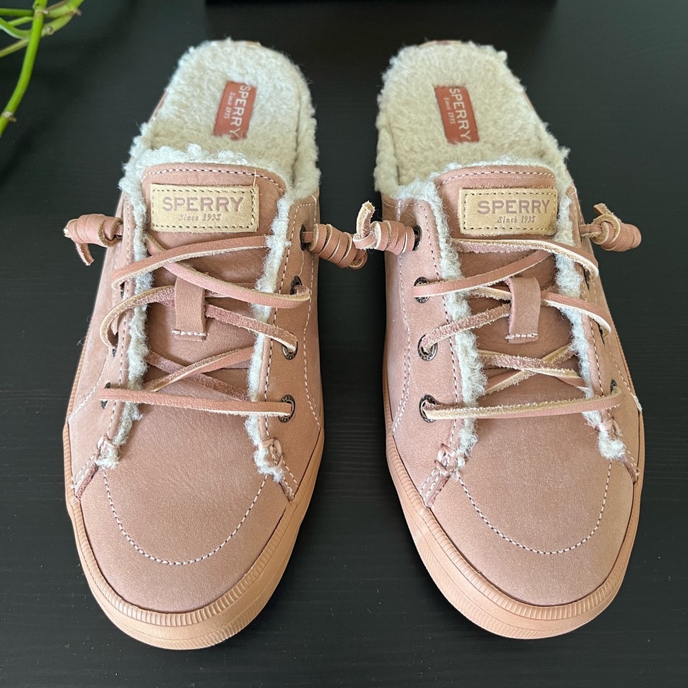 Sperry Light pink leather slip on sneakers. Size 6 - Picture 2 of 9